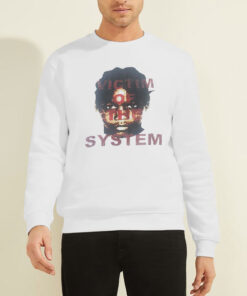 Sweatshirt White Victim of the System Bruce Dropemoff