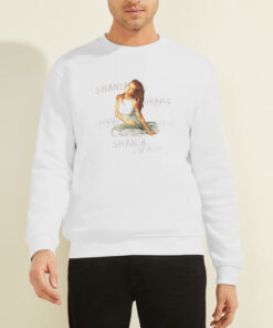 Sweatshirt White Vintage Photo Shania Twain