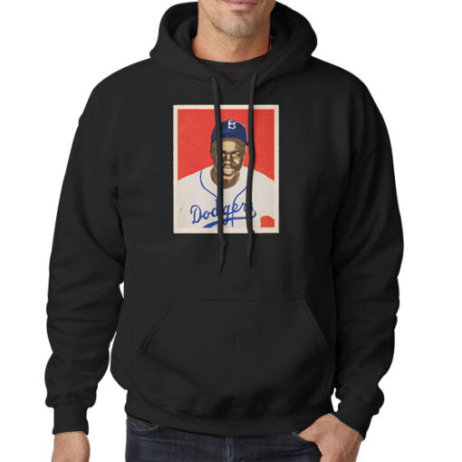 Hoodie Black 1949 Bowman Jackie Robinson