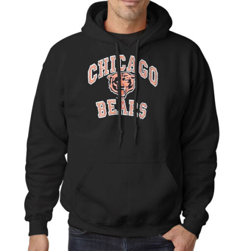 Hoodie Black 90s Vintage Chicago Bears