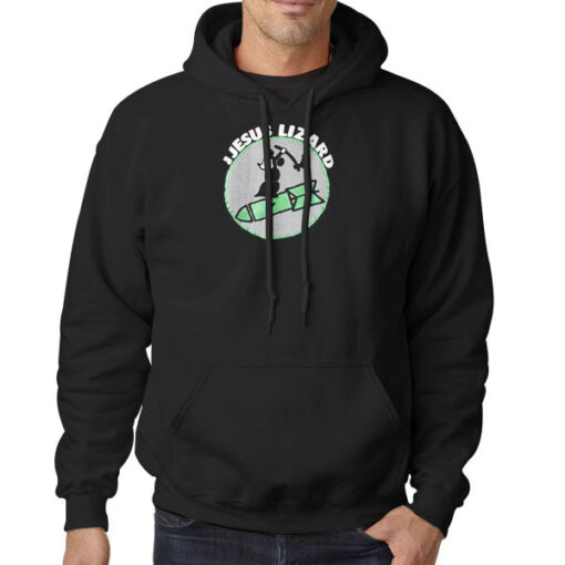 Hoodie Black Funny Logo the Jesus Lizard