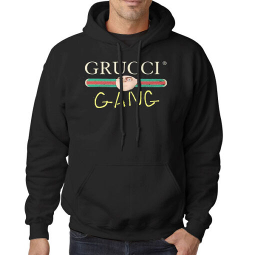 Hoodie Black Parody Funny Meme Grucci