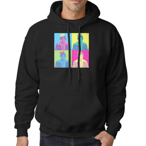 Hoodie Black Pop Art Color Pedro Pascal