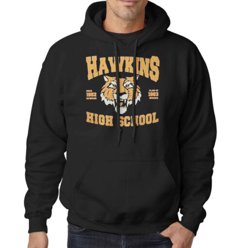 Hoodie Black The High School Hawkins