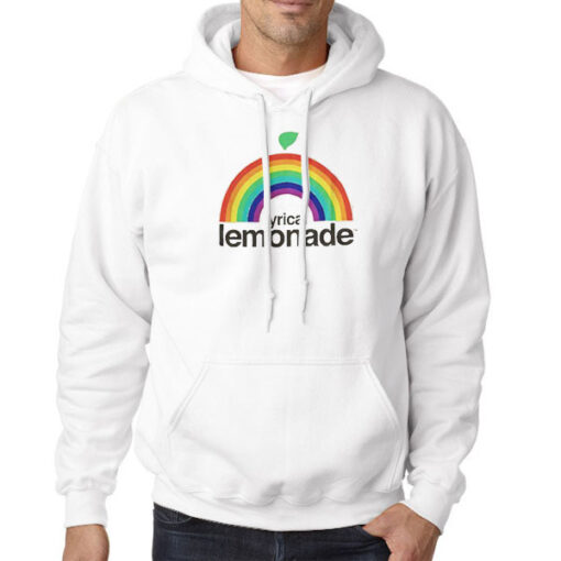Hoodie White Inspired Rainbow Lyrical Lemonade