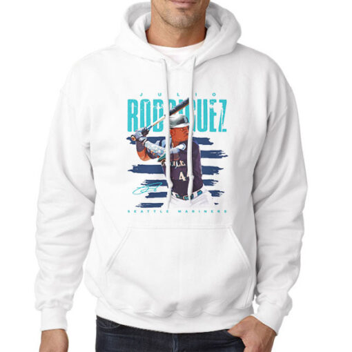 Hoodie White Seattle Mariners Julio Rodriguez