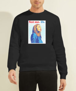 Sweatshirt Black AOC Nipples Alexandria Ocasio Cortez AOC See Through