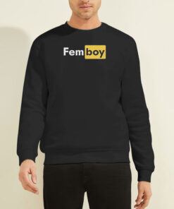 Sweatshirt Black Black Femboy Funny Hub