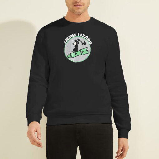 Sweatshirt Black Funny Logo the Jesus Lizard