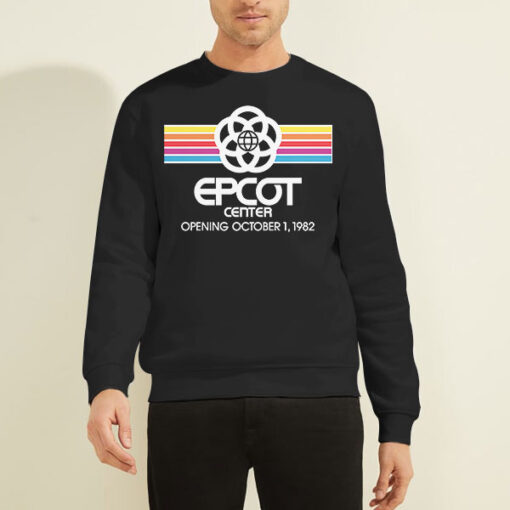 Sweatshirt Black Vintage Opening 1982 Epcot