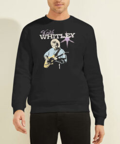 Sweatshirt Black Vintage Purple Guitar Keith Whitley