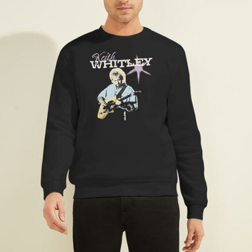 Sweatshirt Black Vintage Purple Guitar Keith Whitley