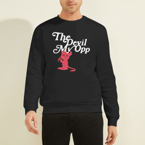 Sweatshirt Black Vintage Retro the Devil My Opp