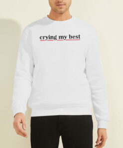 Sweatshirt White Crying My Best Jarvis Johnson Merch