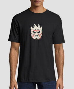 Friday the 13th Jason Damaged Mask Spitfire Hoodie 5 T shirt Black Friday the 13th Jason Damaged Mask Spitfire