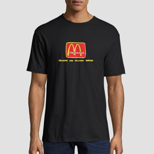 T shirt Black Travis Scott McDonalds Cactus Jack