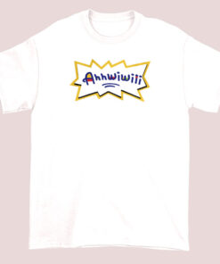 AJ Greene merchandise T-shirt with a fun 'ahhwiwiii' graphic print, showcasing fan apparel design