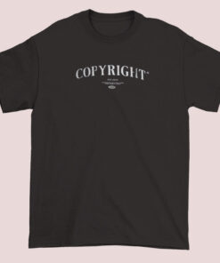 Unisex adult T-shirt featuring Elliot Choy merchandise logo or design, with copyright information printed on the front or back, representing the popular content creator