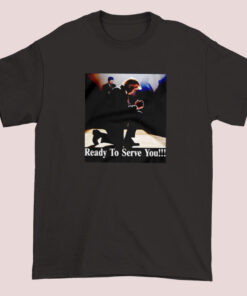 Gunther Eagleman Trump ready to serve you t-shirt with bold graphics and patriotic design
