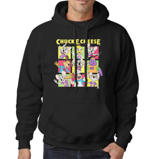 Hoodie Black Funny Cartoon Chuck E Cheese