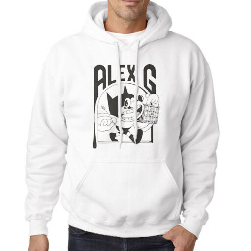 Hoodie White Alex G Merch God Save the Animals