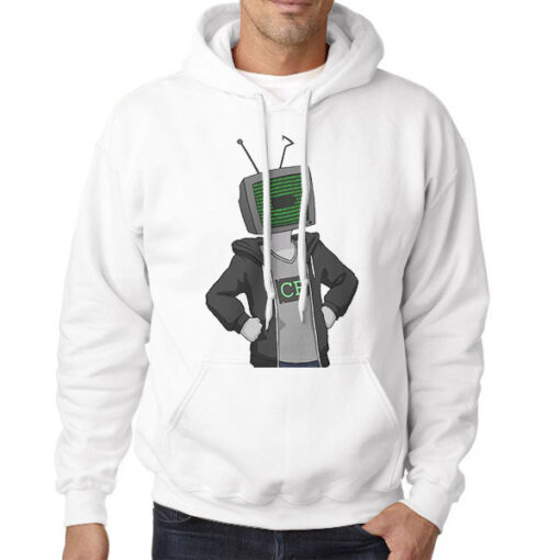 Hoodie White Funny Code Bullet