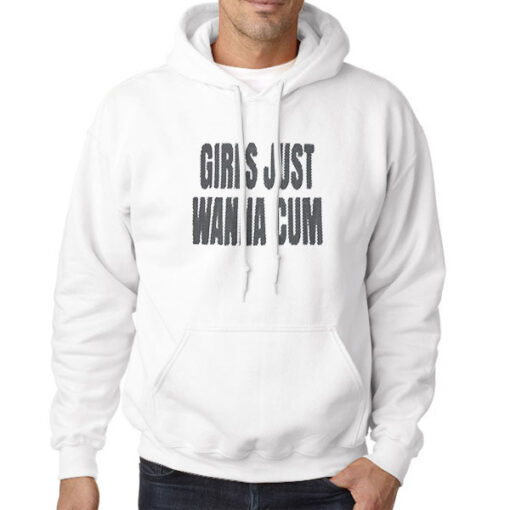 Hoodie White Ken Carson Girls Just Wanna Cum