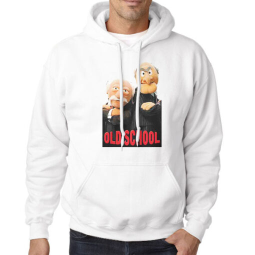 Hoodie White Muppet Show Waldorf Statler Old School