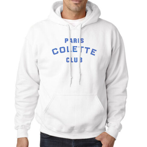 Hoodie White Paris Colette Club Logo