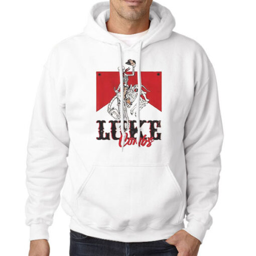 Hoodie White Western Bullhead Tour Luke Combs