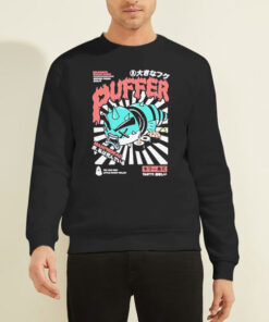 Sweatshirt Black Big Puffer Ghost Roll Bigpuffer Merch