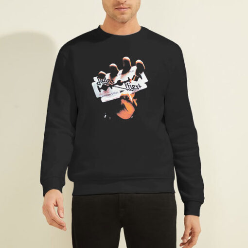 Sweatshirt Black British Steel Judas Priest