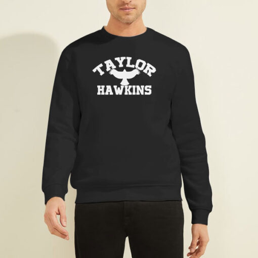Sweatshirt Black Vintage College Taylor Hawkins