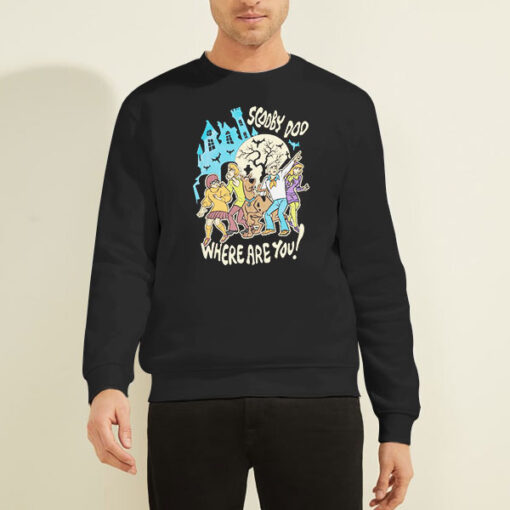 Sweatshirt Black Vintage Velma Shaggy Scooby Doo