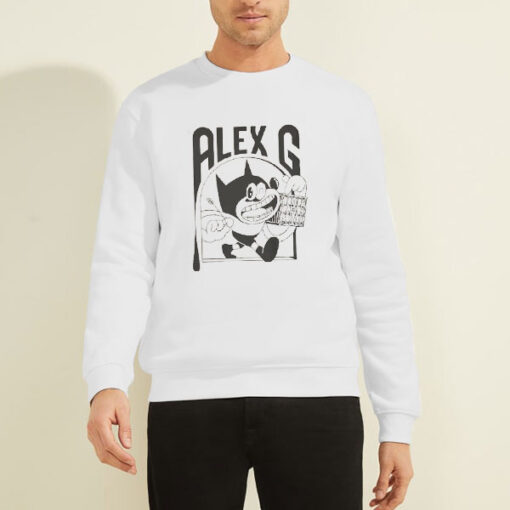 Sweatshirt White Alex G Merch God Save the Animals