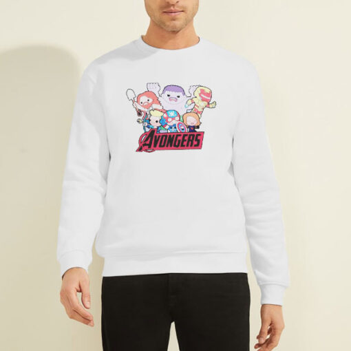Sweatshirt White Funny Parody Cartoon Avongers
