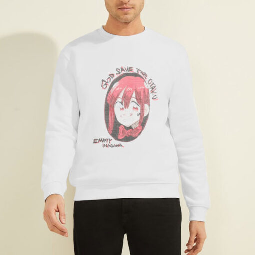 Sweatshirt White God Save the Otaku Jun Inagawa