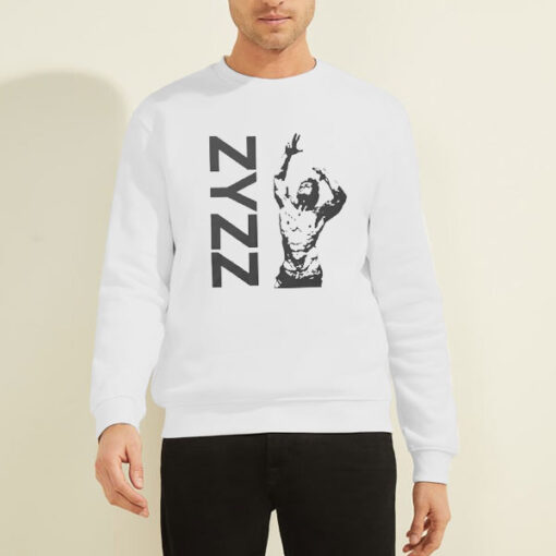 Sweatshirt White Gym Bodybuilding Zyzz