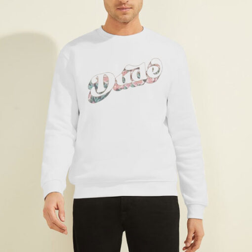 Sweatshirt White Matt and Abby Aloha Dudes Letter
