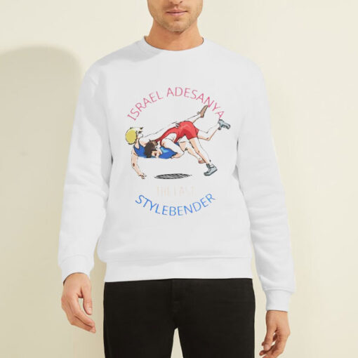Sweatshirt White Ufc Fanart Israel Adesanya
