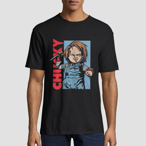T shirt Black Vintage Knife Chucky
