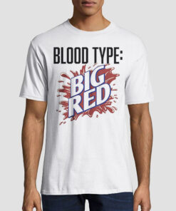 Big Red Soda Pop Drink Logo Funny Blood Type Parody Shirt