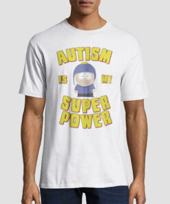 T shirt White Craig Tucker Autism Is My Superpower Shirt