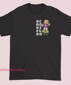 Streetwear-inspired unisex T-shirt featuring graphic prints on both the front and back, showcasing the 'Acookiegod' design with bold, urban style elements