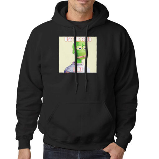 Hoodie Black Use the Frog Luuuuke