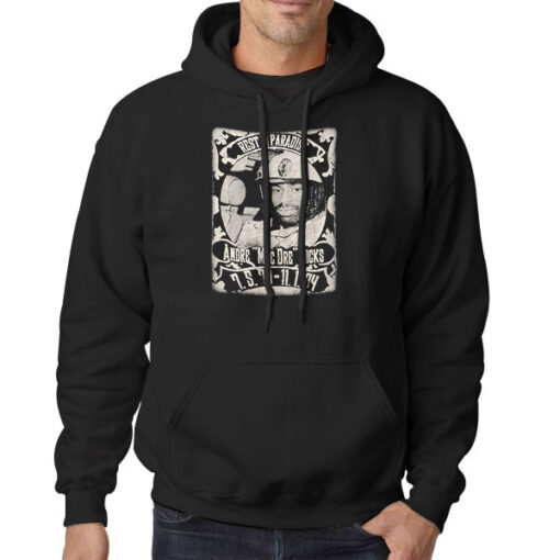 Hoodie Black Vintage Rest in Paradise Mac Dre