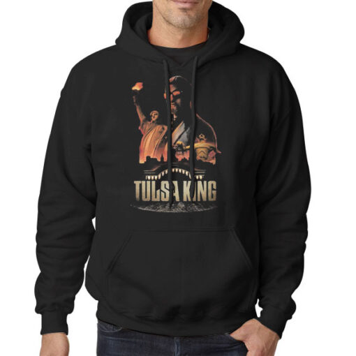 Hoodie Black Vintage Statue Of Tulsa King