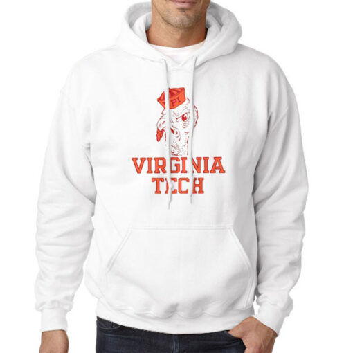 Hoodie White Club VPI Vintage Virginia Tech