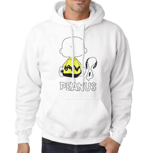 Hoodie White Funny Meme Peanus