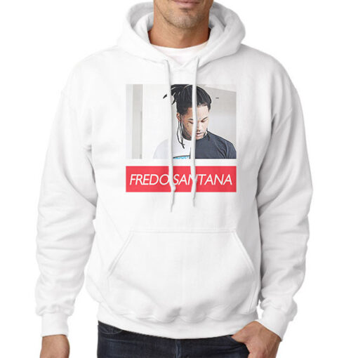 Hoodie White Retro Vintage Fredo Santana